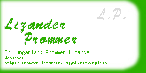 lizander prommer business card